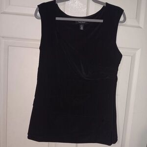 White House Black Market Black Sleeveless Blouse Sz XL